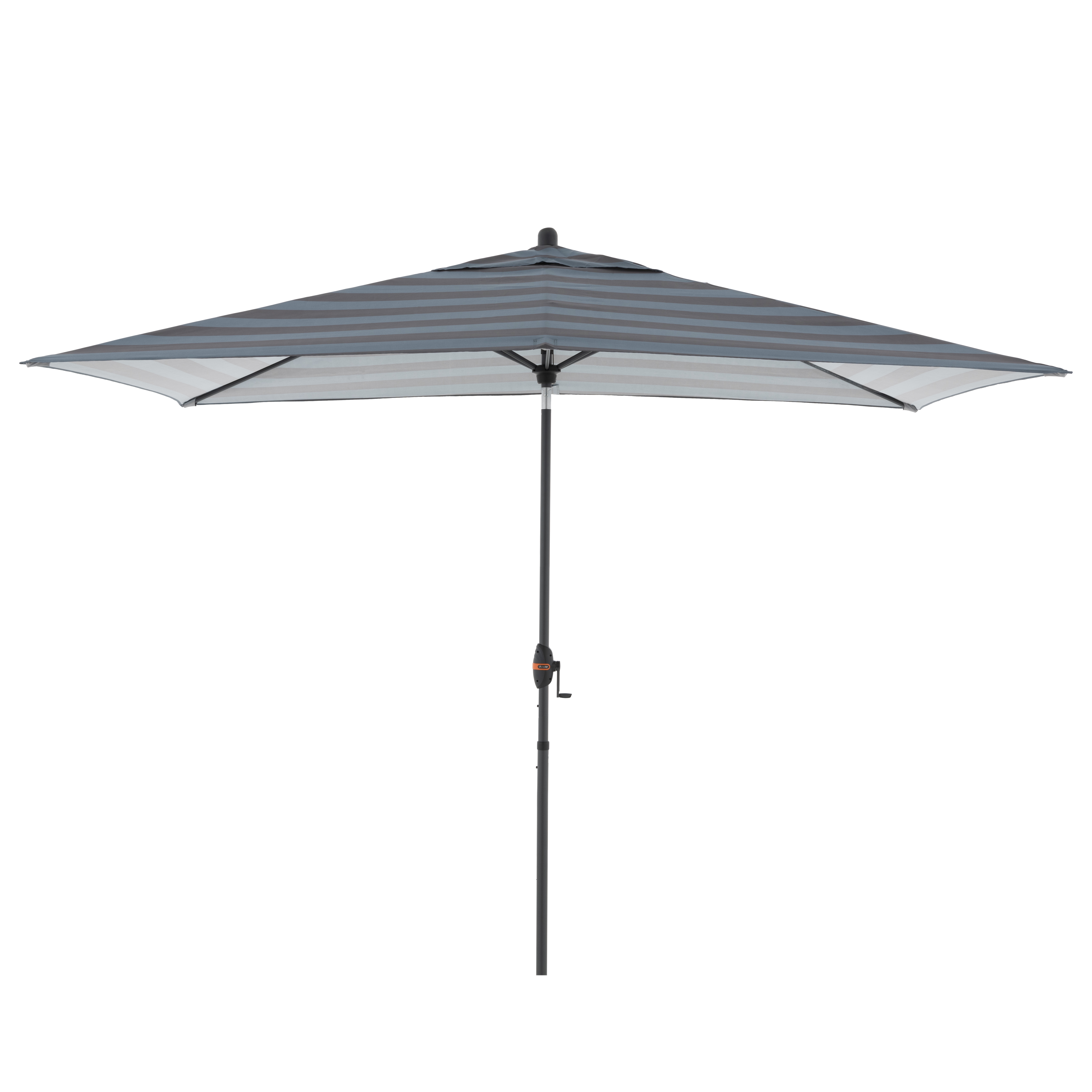 doppler Mittelmastschirm myZONE 300 x 200 Auto Tilt, Aluminium Anthrazit / 100 % Polyester 180 g/m² Blockstreifen Anthra...