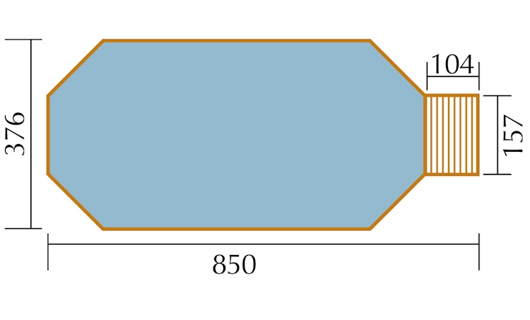 Weka 45 mm Swimmingpool 594 A Sparset - 376 x 850 cm