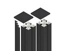 Vorschaubild OSMO 2er-Set-Aluminiumpfosten Typ B - inkl. Pfostenkappe und 4 Abdeckleisten