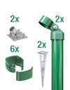 Vorschaubild Alberts® Zauneck-Set f. Schweißgitter, grün kstb.,m.Einschlag-B.,f.Höhe 810 mm 602246