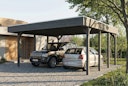 Vorschaubild Skan Holz Friesland - Flachdach Doppelcarport aus Nadelholz Breite 546 cm