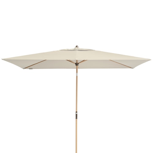 doppler Mittelmastschirm ALU WOOD 300 x 200 Auto-Tilt, Aluminium Esche-Optik / 100 % Polyester 180 g/m²