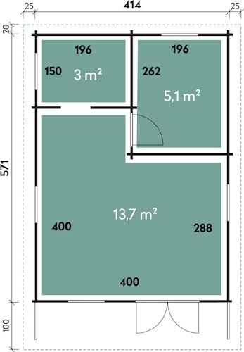 Wolff Finnhaus Gartenhaus Ferienhaus Göteborg 70-D Klassik/Modern