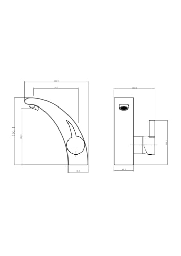 Design-Waschtischarmatur PANAMA, Chrom