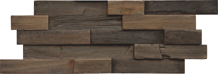 INDO rustikale Holzwandverkleidung Teak DA52050CH Charred