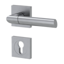 Vorschaubild Griffwerk Türgriff MONICA QUATTRO Schraubrosette- Perla Silbermatt