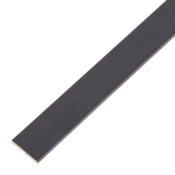 Alberts® Flachstange, Alu schwarz elox., LxBxS 1000 x 20 x 2 mm 489373