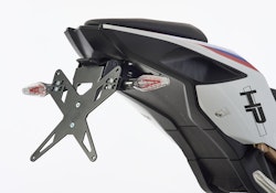 PROTECH X-SHAPE Kennzeichenhalter SET mit Reflektor und Beleuchtung Alu & Stahl Schwarz für BMW S 1000 R, S 1000 RR,  M 1000 R