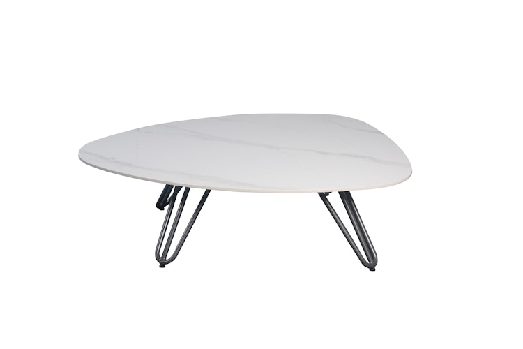 Garden Pleasure Tisch SILENA, Aluminium Grau / Stein Weiß