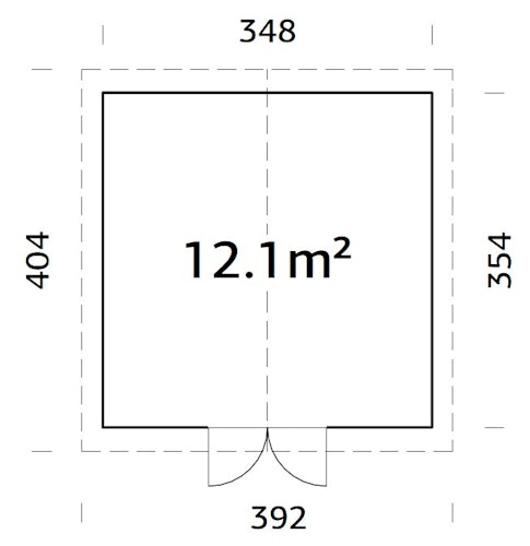 Palmako Gerätehaus Lucas 12,1 m² - 16 mm