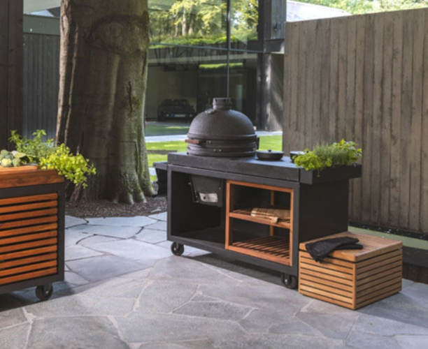 OFYR Kamado Table Black 135 PRO Concrete TB