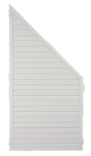 T&J LIGHTLINE Kunststoff Zaunelement Ecke links 900 x 1800/900 mm, weiß
