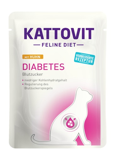 KATTOVIT Feline Diet Diabetes/Gewicht 85g Beutel Katzennassfutter Diätnahrung