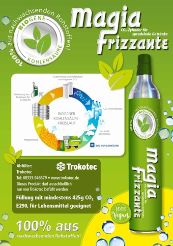 Trokotec CO2 Flasche 6kg biogen (gefüllt)