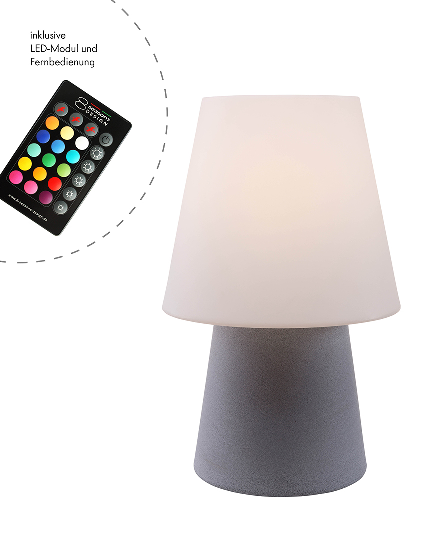 8 seasons design LED-Tischleuchte No. 1, 60 cm, stone (RGB)