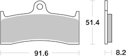SBS Bremsbelag 676H.CT Street High Power Carbon