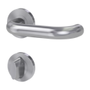 Vorschaubild Griffwerk ALESSIA PROFESSIONAL Schraubtechnik GK4 -Edelstahl matt  Rosettengarnitur -Schraubt. -WC r/w -TS 40-45mm