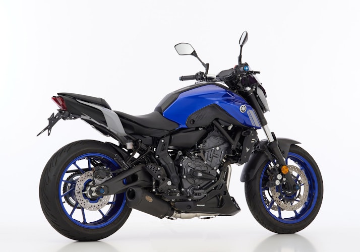SHARK KOMPLETTANLAGE Edelstahl beschichtet schwarz-matt DSX-10 für YAMAHA MT-07,Tracer 7/GT,XSR700 / XTribute / Legacy EURO5  