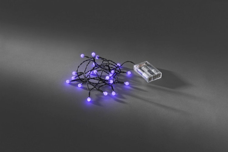 Konstsmide Weihnachtsbeleuchtung  LED Globelichterketten Dioden purpur 6hTimer