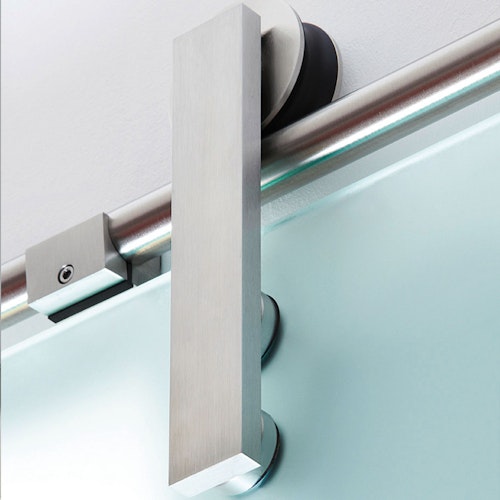 GRIFFWERK Schiebetürsystem PURISTO für Glas v.d.Wand-Edelstahl Optik