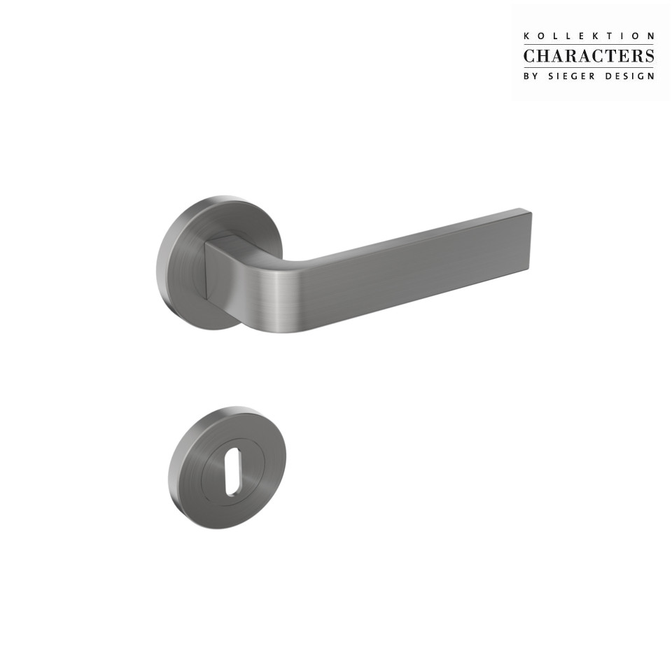 GRIFFWERK Rosettengarnitur GRAPH K4 SIEGER DESIGN-Edelstahl matt-BB