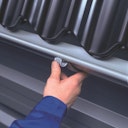 Metall Dachrinnenset für Skan Holz Carport Schwaben Breite 434 cm mit Kunststofffallrohr(en)