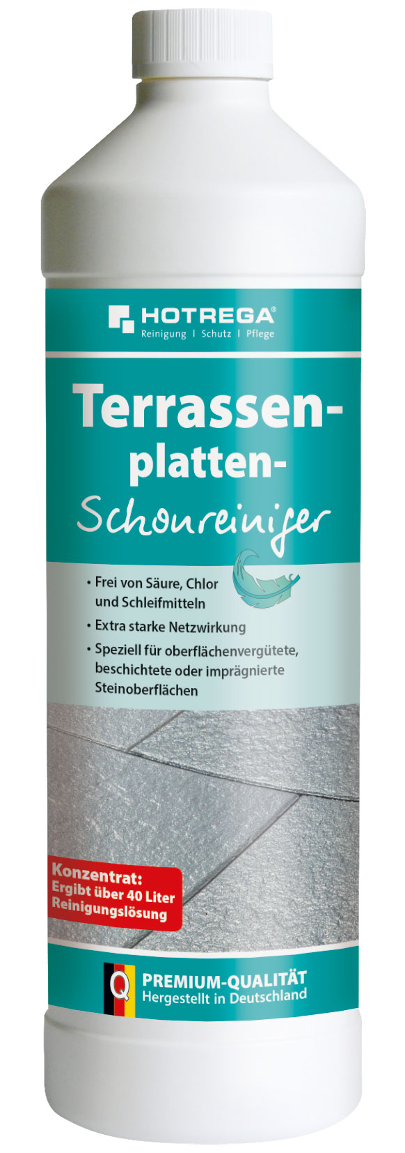 Hotrega Terrassenplatten-Schonreiniger 1 Liter Flasche (Konzentrat)
