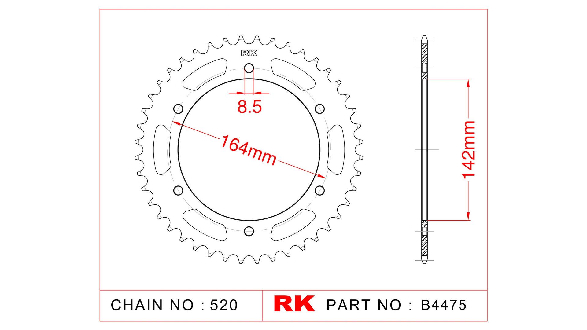 RK Kettenrad 4475 46 Zähne