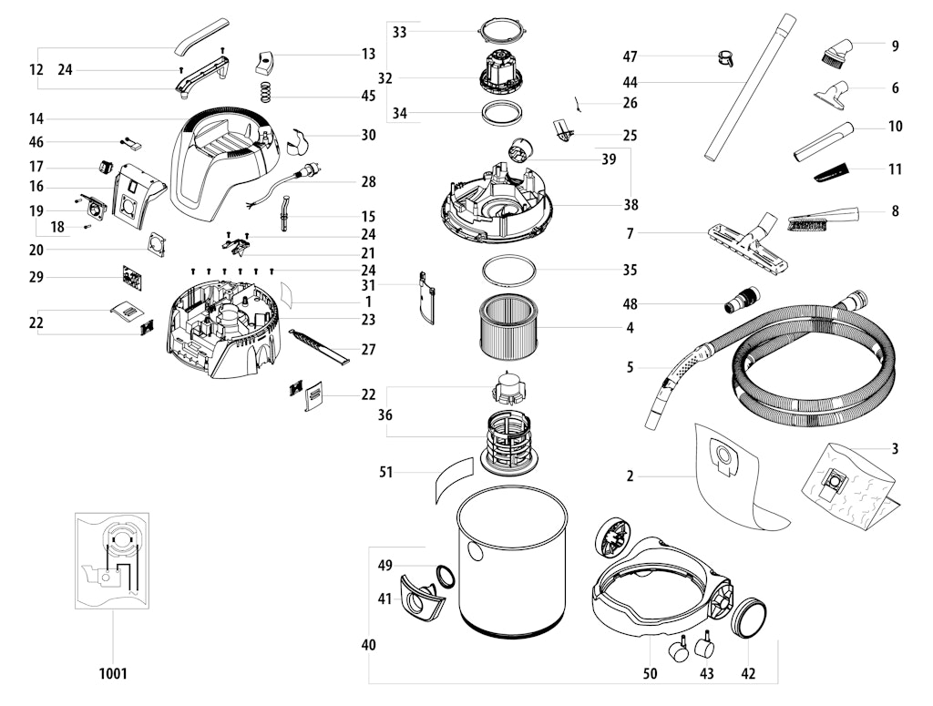 Explosionszeichnung Ersatzteile