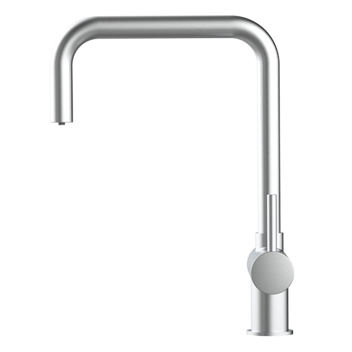 NIEDERDRUCK 3 Wege Wasserhahn Küchenarmatur, Edelstahl Massiv, 360° schwenkbarem N-Auslauf, Gebürstet