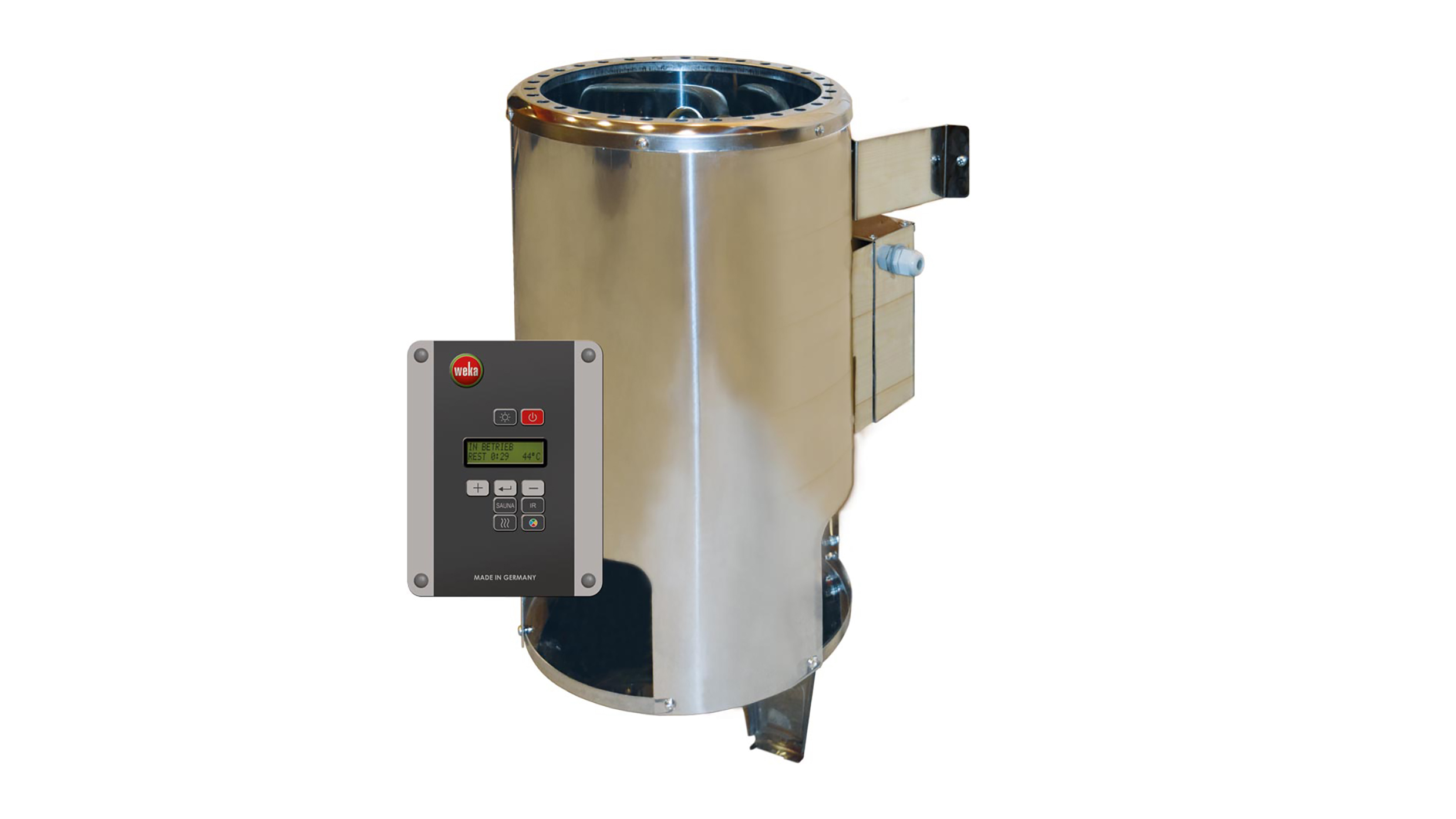 Weka Saunaofen-Set 1 inkl. 3,6 kW Ofen rund, Saunasteine, Steuergerät