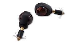 HIGHSIDER smart Ochsenauge Glühlampen Lenkerendenblinker Gehäuse Schwarz / Linse Rauchgrau (Paar), Vorn & Hinten