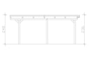 Vorschaubild Skan Holz Emsland - Flachdach Doppelcarport aus Leimholz Breite 609 cm