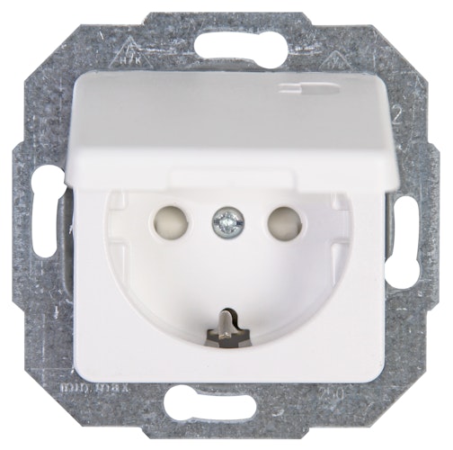 Kopp Schutzkontakt- Steckdose EUROPA arktis-weiß
