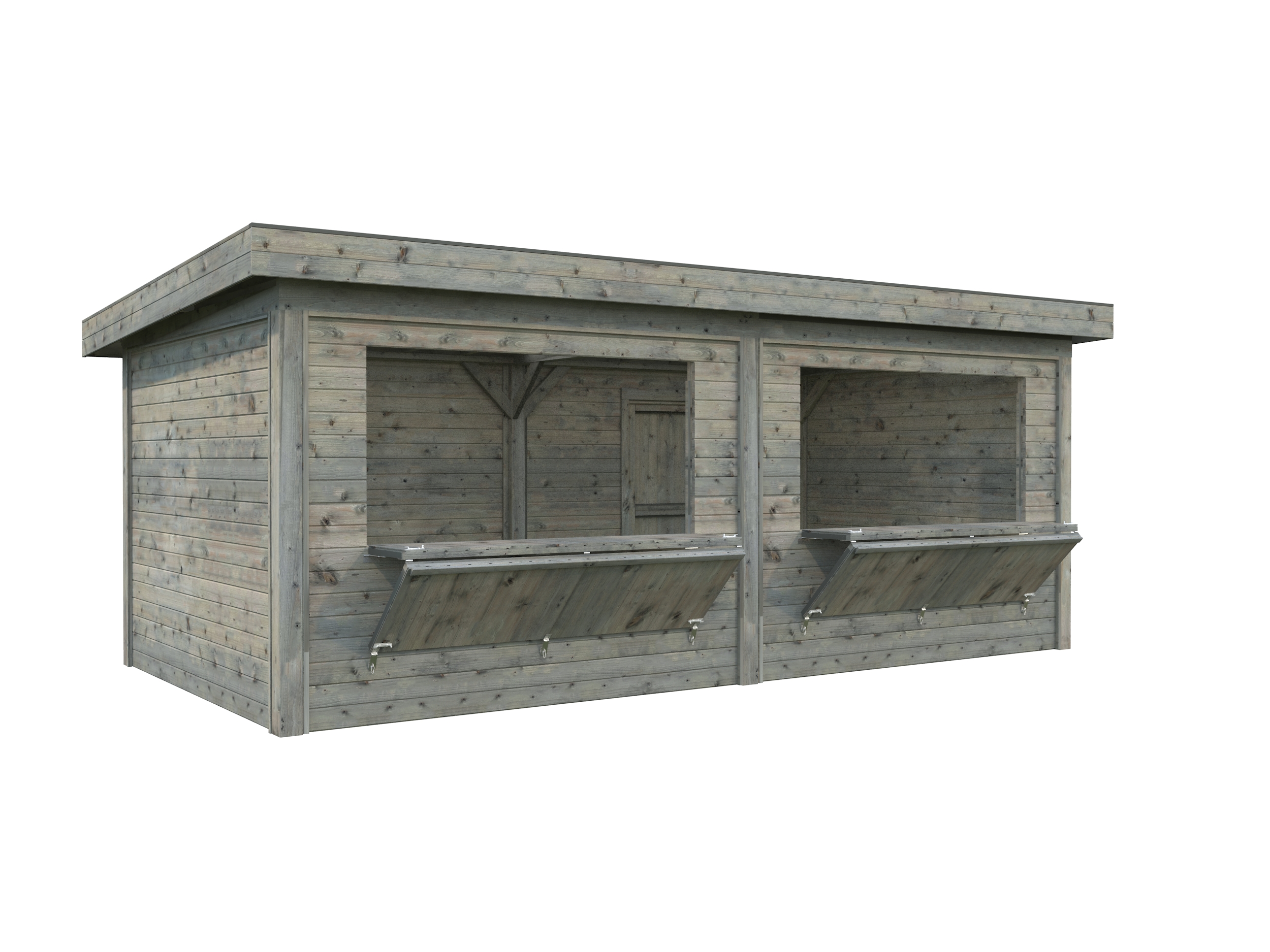 Palmako Marktstand Connect Lenna 16,6 m² SET 311 grau tauchgrundiert