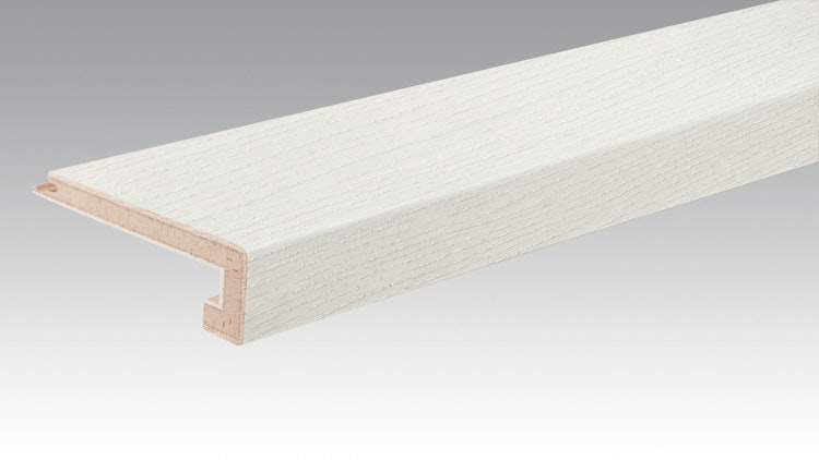 MEISTER Treppenkante Parkett U-Profil 2150 x 13 mm 9008 Eiche harmonisch polarweiß ultramattlackiert