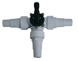 Absperrhahn 3-Wege 3x Ø 38 mm Anschluß