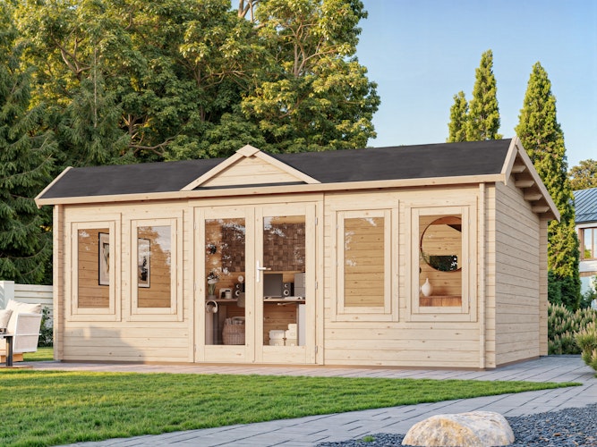 Palmako Gartenhaus Claudia Pentroof (Stufendach) 19,4 m² - 34 mm