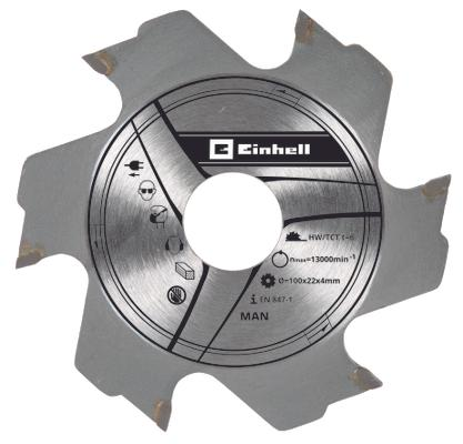Einhell Flachdübelfräsen-Zubehör Fräserblatt 100x22x4,0 mm 6Z. 49758941