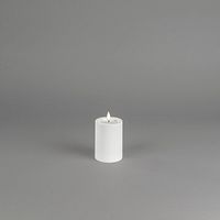 Konstsmide Weihnachtsbeleuchtung LED Kerze aus Kunststoff mattweiß batteriebetrieben 10 cm