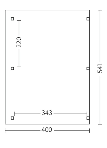 Skan Holz Siena aus Leimholz mit Mittelpfosten Breite 541 cm freistehende Terrassenüberdachung