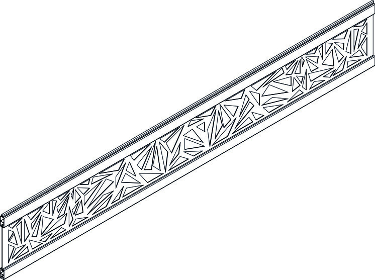 OSMO ALU Dekor Triangel 19x277, 184cm Alu Anthrazit