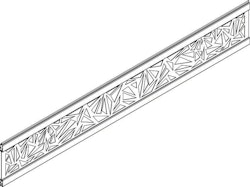 OSMO ALU Dekor Triangel 19x277, 184cm Alu Anthrazit