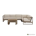 Vorschaubild Apple Bee Lounge Eckmodul ANTIGUA, Teak Coastal / Rope Taupe / Kissen BEE WETT (100 % Polypropylen) Natural Oak