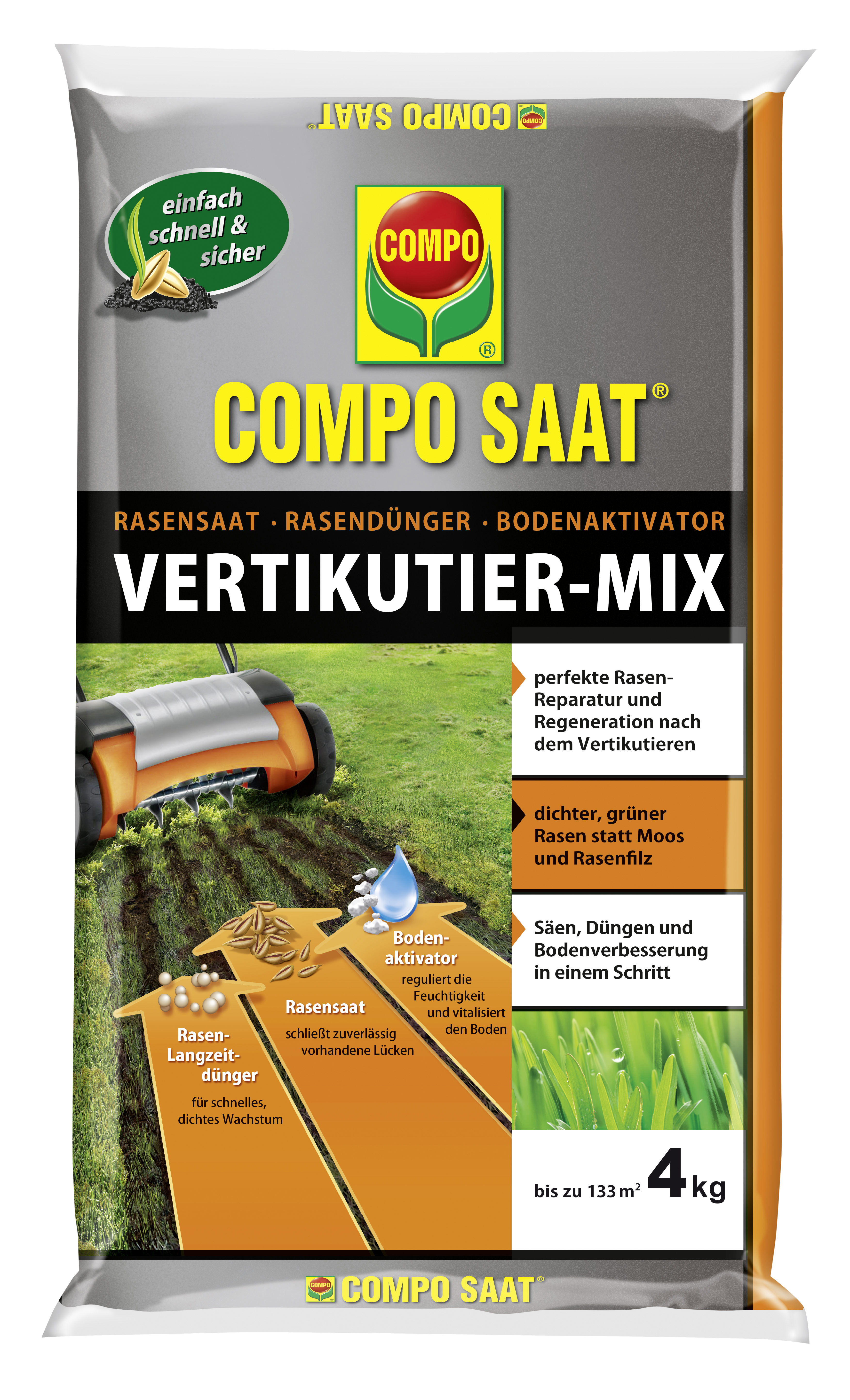COMPO SAAT® Vertikutier-Mix 4 kg für bis zu 133 m²