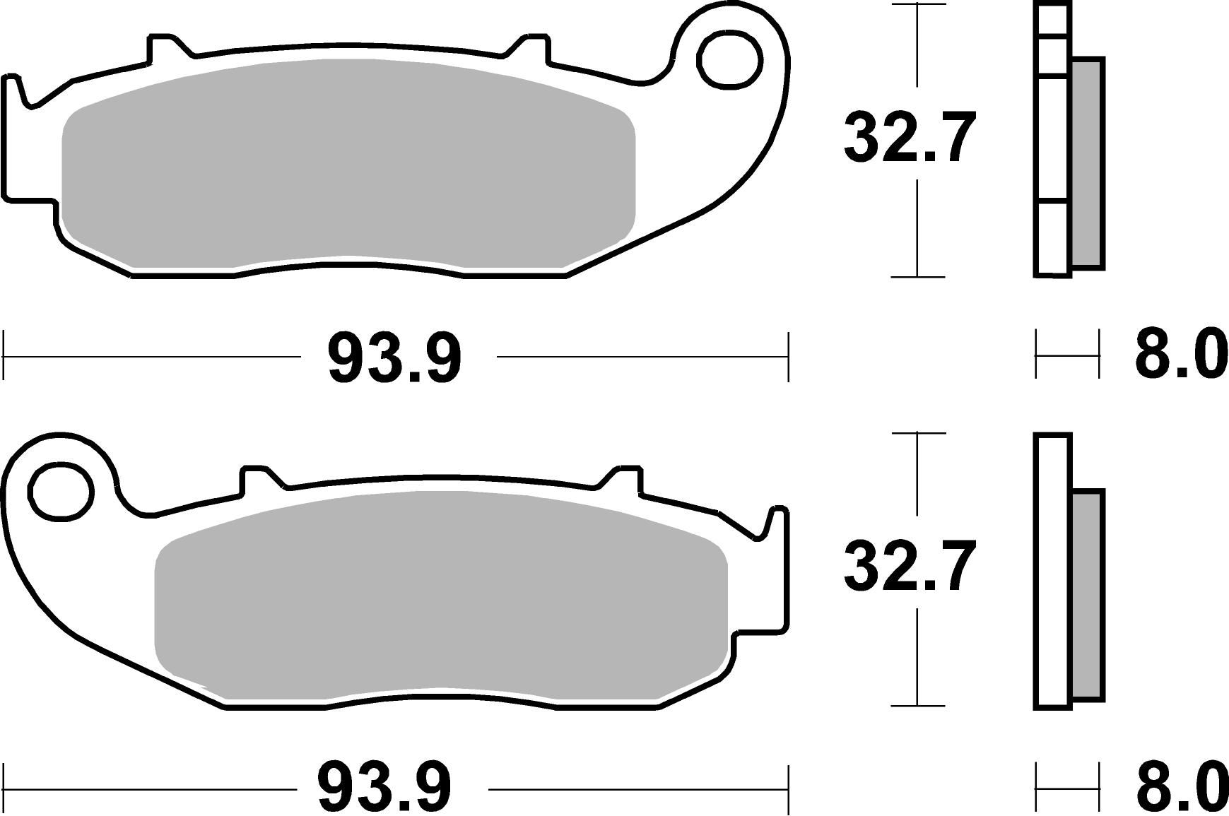 SBS Bremsbelag 926HF Street Ceramic