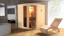 Vorschaubild Weka Premium Massivholzsauna Turku 1 Sparset 1 inkl. 7,5 kW Ofen und Leuchtenset - 45 mm - "Alles dabei"