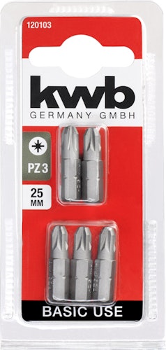 kwb 5 Bits 25mm PZ 3 Basic SB 120103