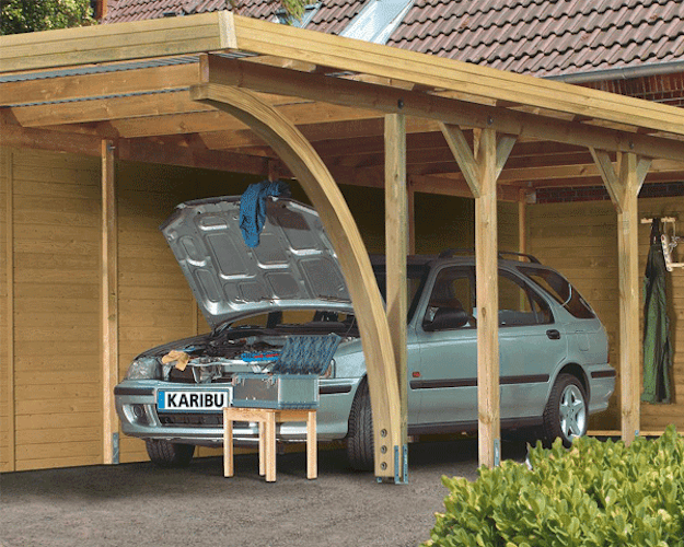 Karibu Rundbogen / Einfahrtsbogen für Carport 12 x 12 cm