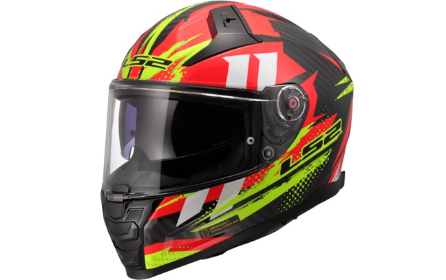 LS2 Integralhelm FF811 Vector II Carbon L Rot / Gelb Tantic